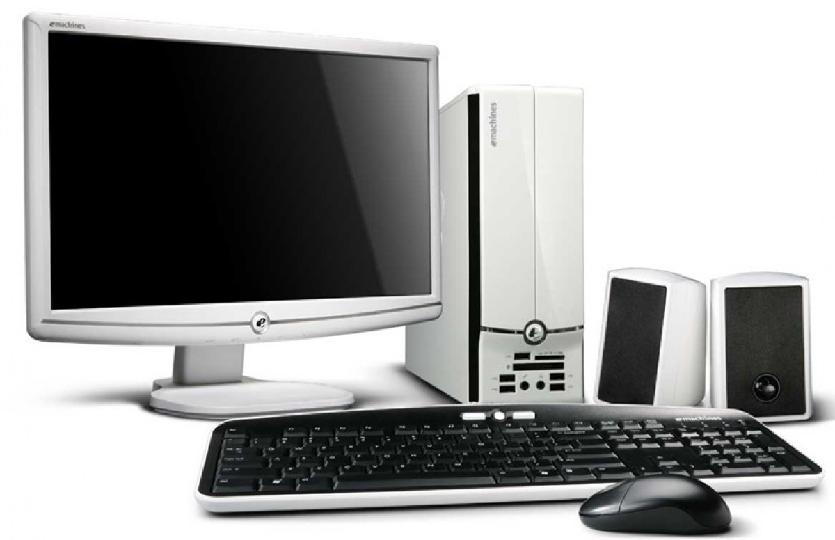 Картинка компьютера. Emachines el1300. Белый компьютер. Компьютерс ползрачнфм фоном. Компьютер на белом фоне.