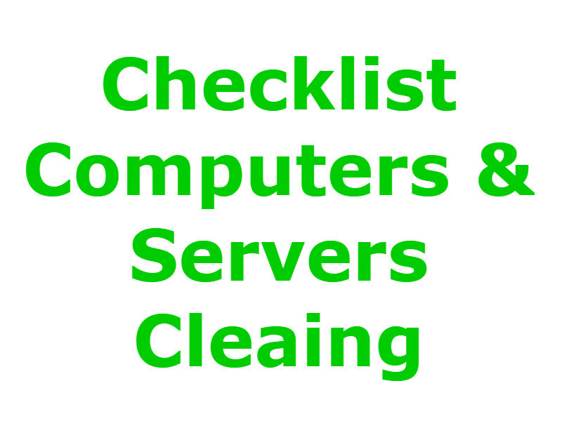 Checklist for Computer Cleaning UK Data Centre Cleaning